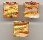 Onion Bead, Red 15 MM Square, ON SALE